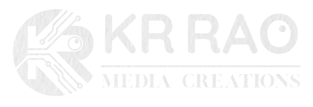 K R RAO MEDIA creations LOGO with title