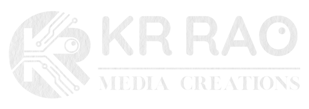 K R RAO MEDIA creations LOGO with title